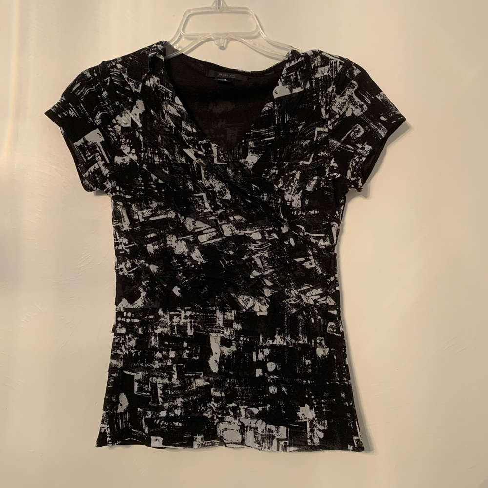 Black and White Style & Co. Business Blouse